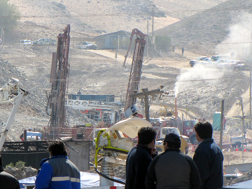 Место трагедии на шахте Сан-Хосе, 10 августа 2010
