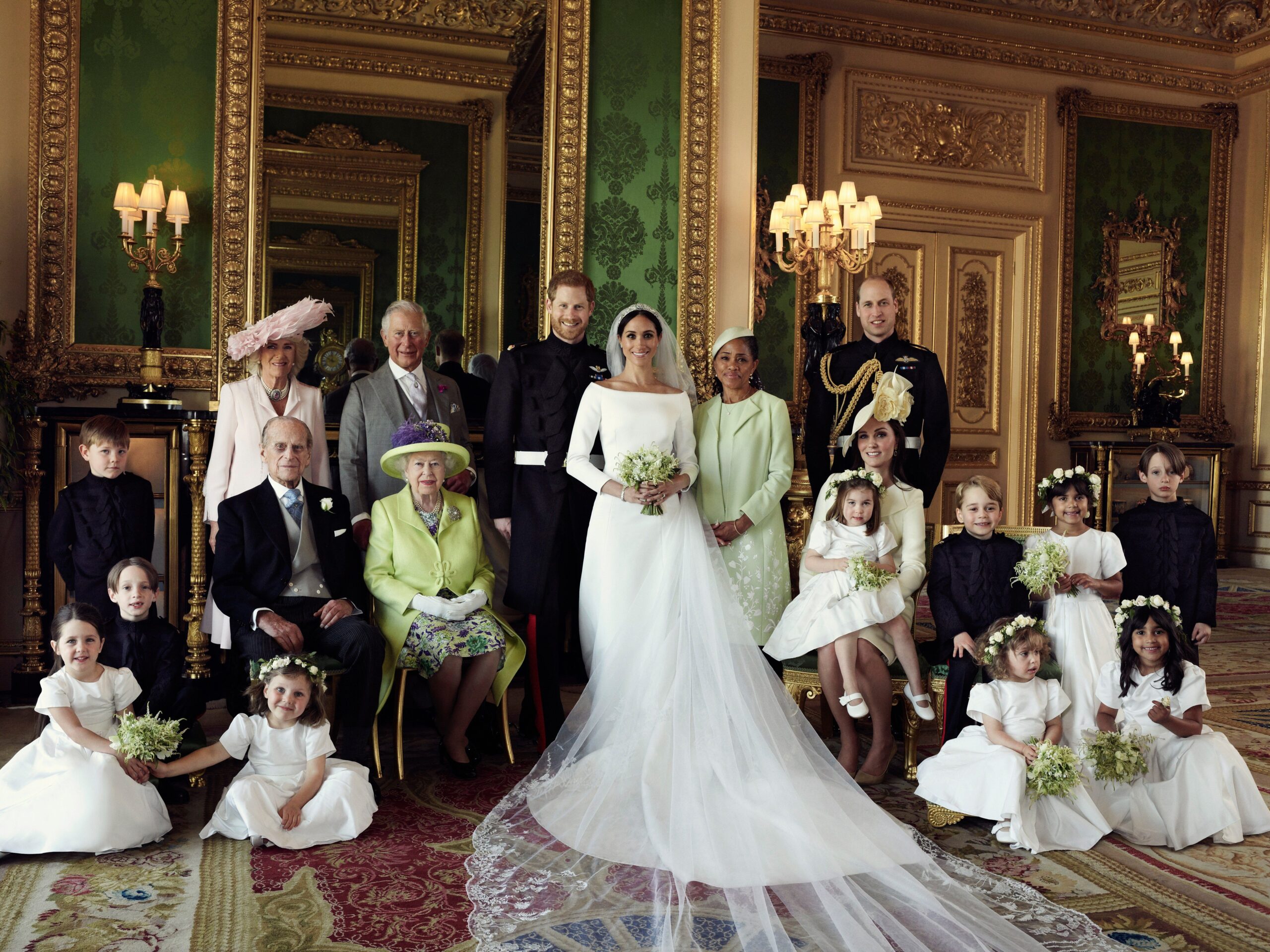 Королевская семья на свадьбе принца Гарри и Меган Маркл