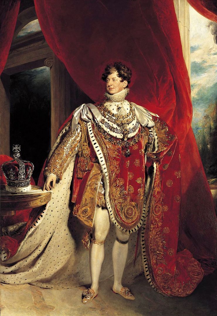 Георг IV — король Великобритании и Ганновера. В правление Георга IV продолжилось расширение границ Великобритании. Страна имела большой авторитет и являлась одной из ведущих держав. В этот период вступил в завершающую фазу промышленный переворот