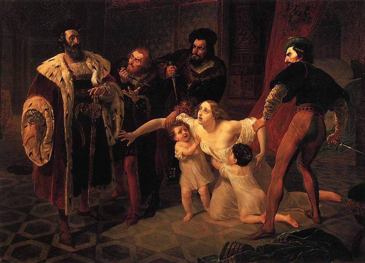 Карл Брюллов. Смерть Инессы де Кастр, 1834