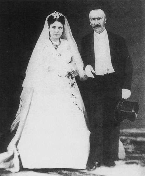 Свадебная фотография Софии и Генриха Шлиман. Афины, 1869 год