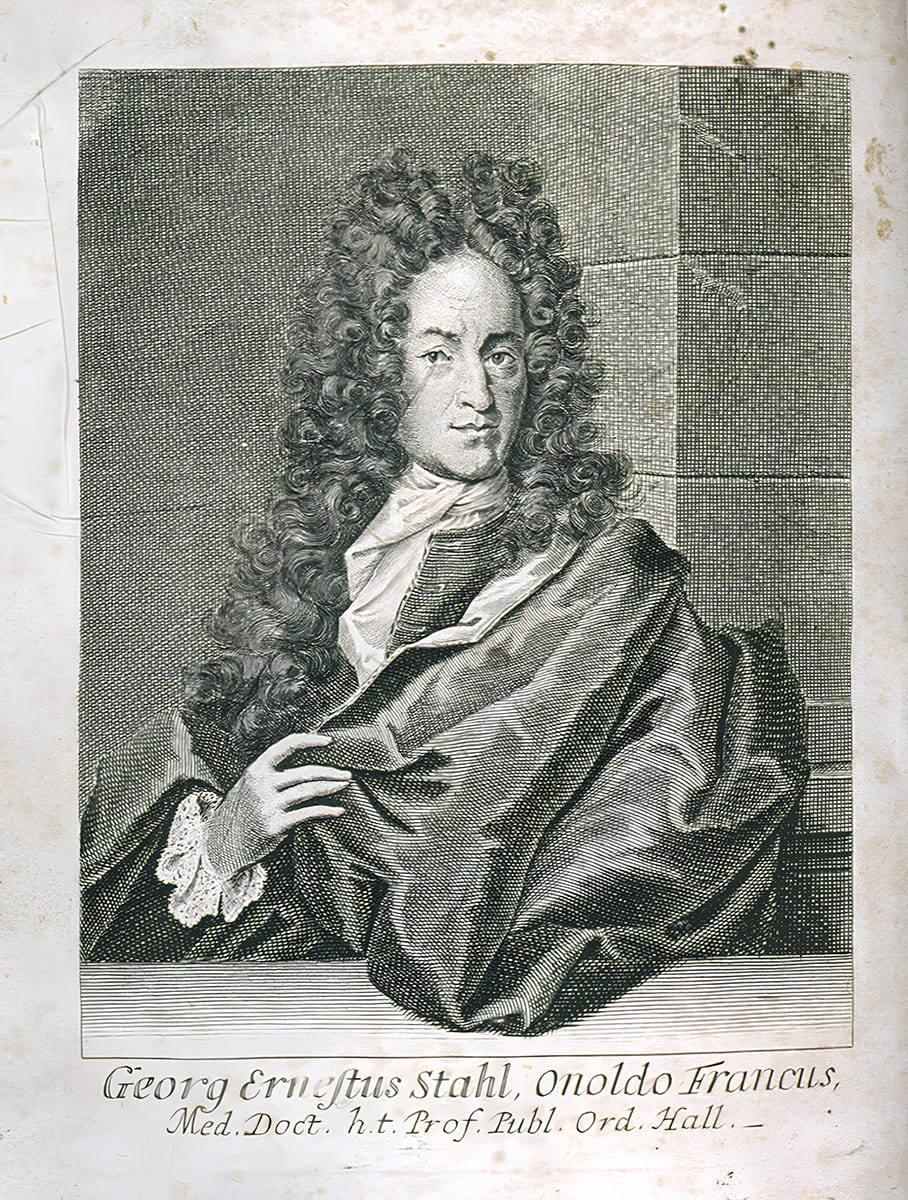 Георг Эрнст Шталь (1659–1734) — немецкий ученый, врач и химик. Развивая взгляды Иоганна Бехера, сформулировал теорию флогистона